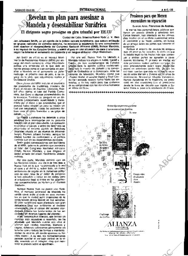 ABC SEVILLA 23-06-1990 página 25