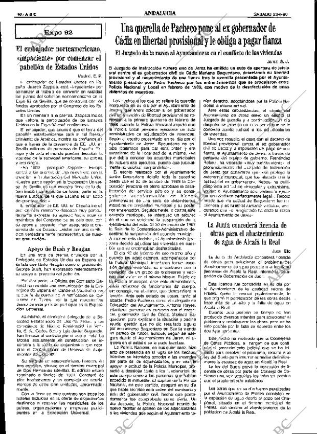 ABC SEVILLA 23-06-1990 página 40