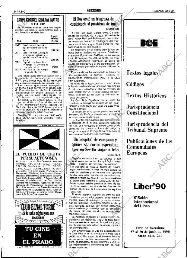 ABC SEVILLA 23-06-1990 página 76