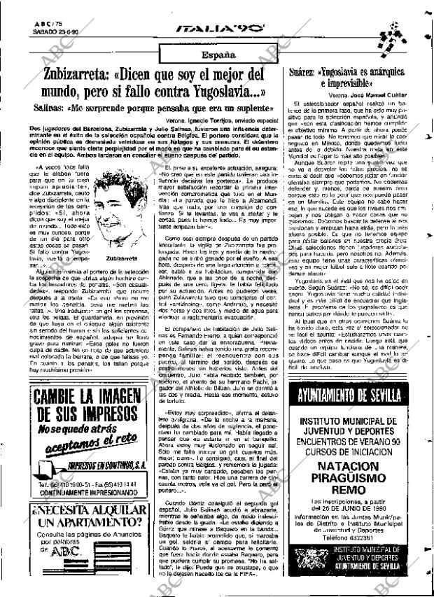 ABC SEVILLA 23-06-1990 página 87