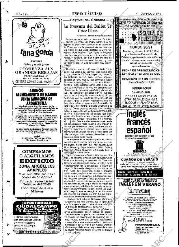 ABC MADRID 24-06-1990 página 116