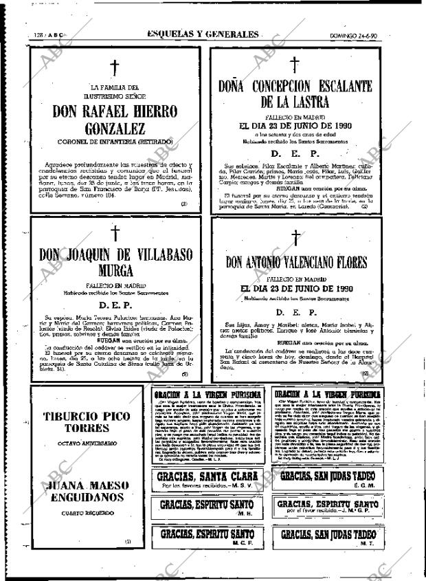 ABC MADRID 24-06-1990 página 128