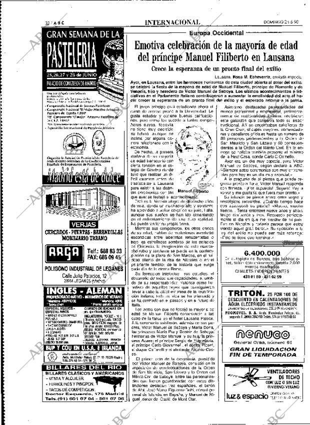 ABC MADRID 24-06-1990 página 32
