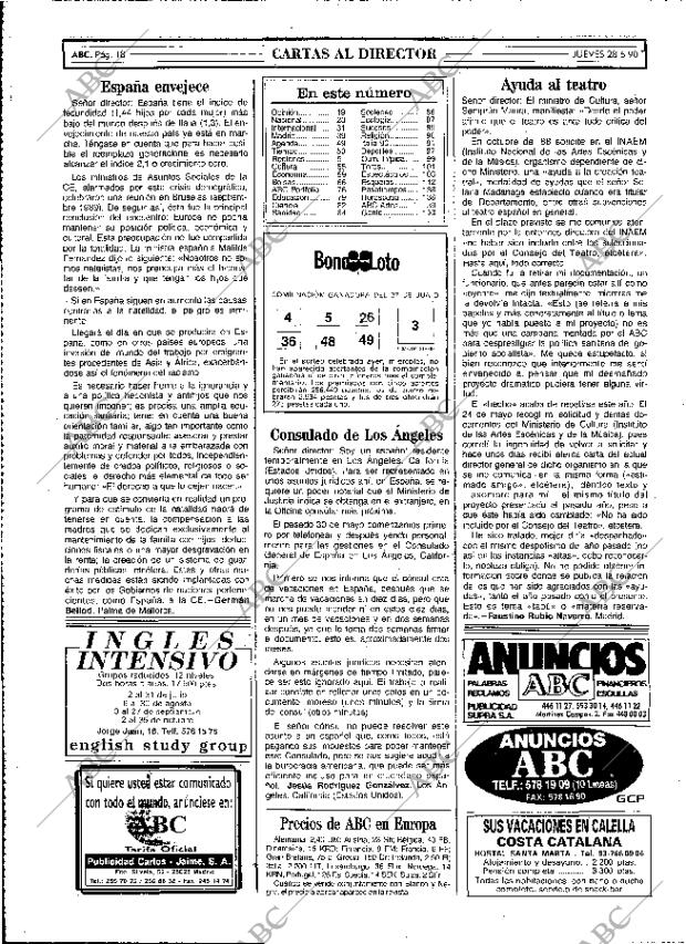 ABC MADRID 28-06-1990 página 18