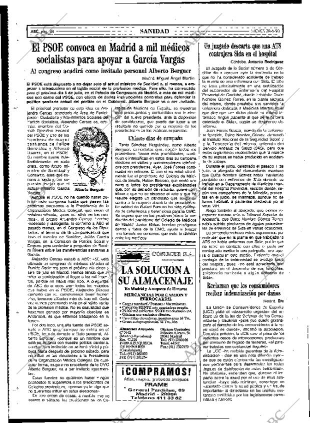 ABC MADRID 28-06-1990 página 84