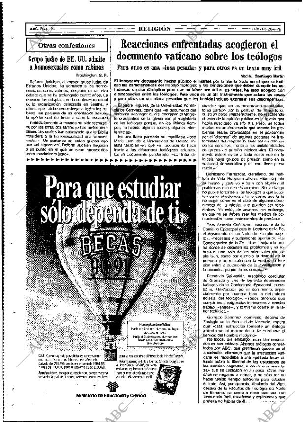 ABC MADRID 28-06-1990 página 90