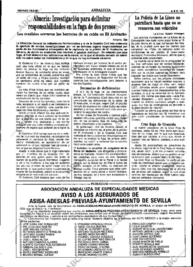 ABC SEVILLA 29-06-1990 página 33
