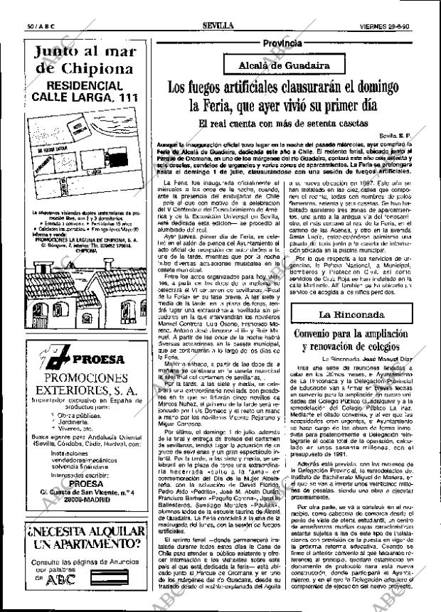 ABC SEVILLA 29-06-1990 página 50