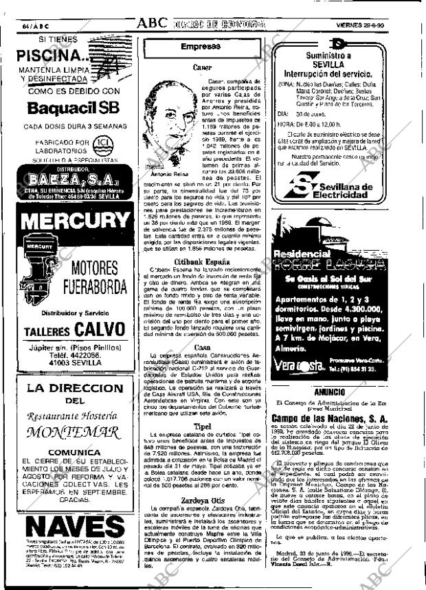 ABC SEVILLA 29-06-1990 página 64