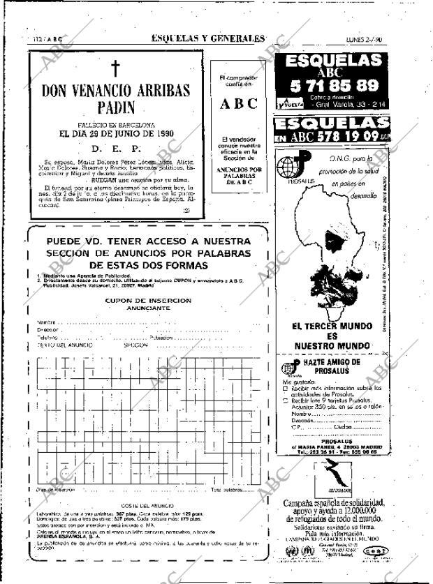 ABC MADRID 02-07-1990 página 112