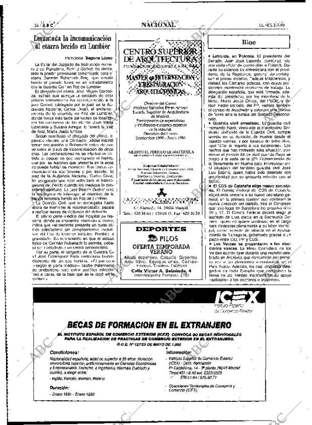 ABC MADRID 02-07-1990 página 26