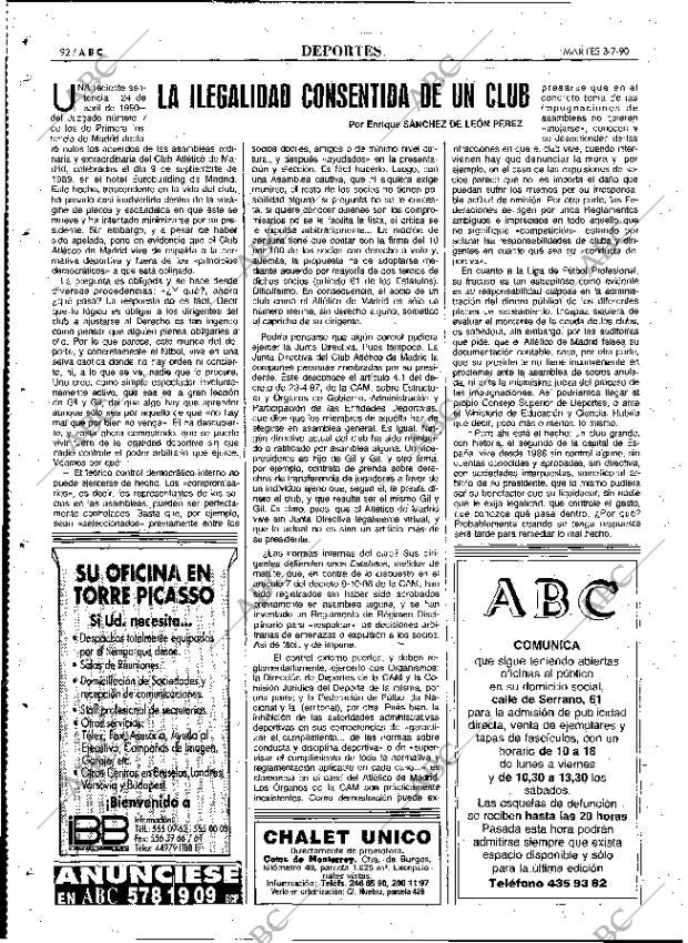 ABC MADRID 03-07-1990 página 92