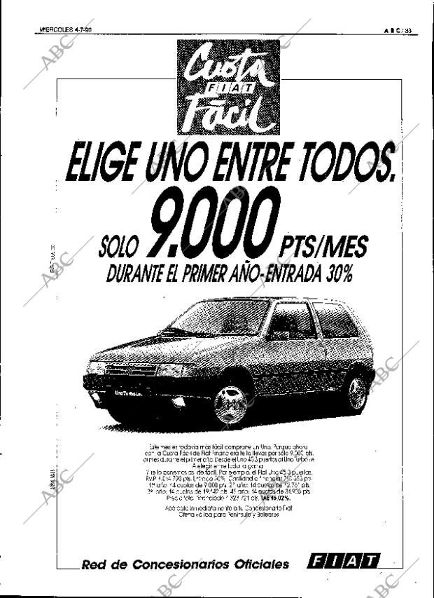 ABC SEVILLA 04-07-1990 página 33