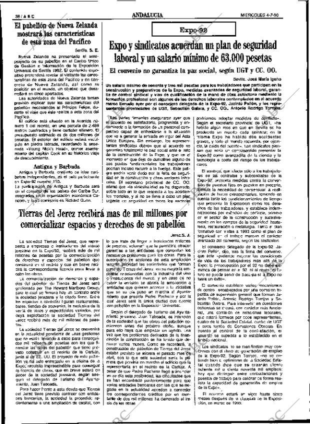 ABC SEVILLA 04-07-1990 página 38