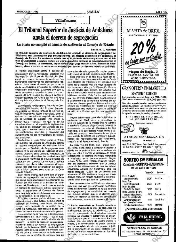 ABC SEVILLA 04-07-1990 página 45
