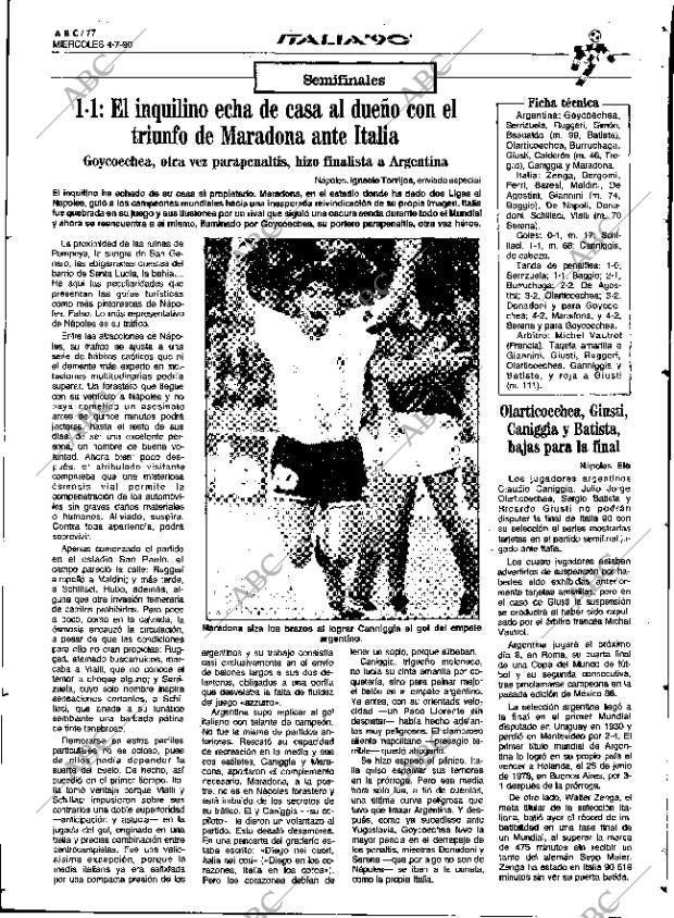 ABC SEVILLA 04-07-1990 página 77