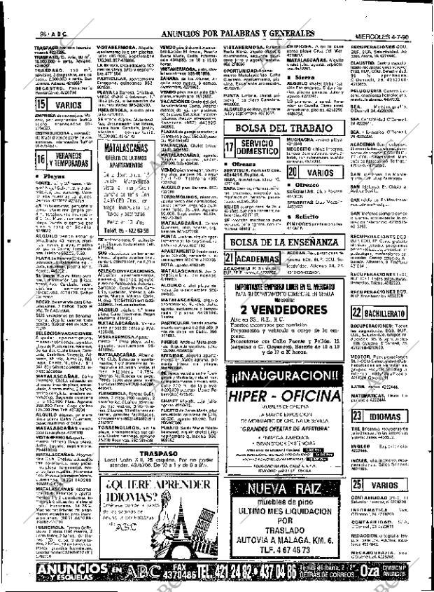 ABC SEVILLA 04-07-1990 página 96