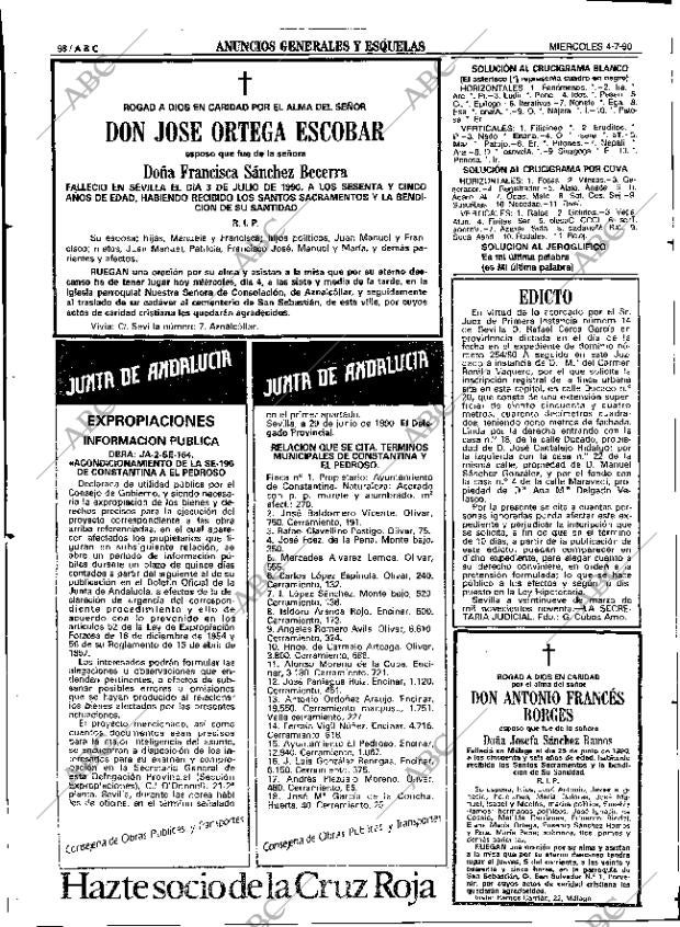 ABC SEVILLA 04-07-1990 página 98
