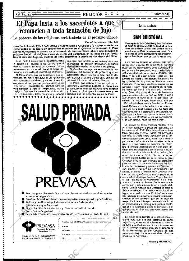 ABC MADRID 09-07-1990 página 62