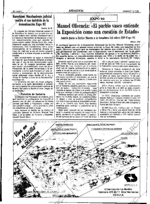 ABC SEVILLA 14-07-1990 página 32