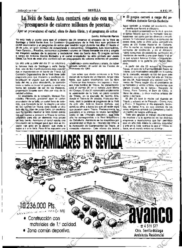 ABC SEVILLA 14-07-1990 página 39