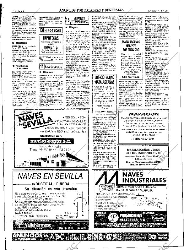 ABC SEVILLA 14-07-1990 página 88