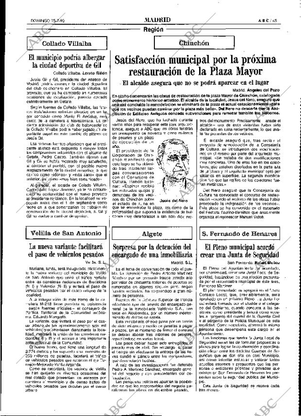 ABC MADRID 15-07-1990 página 45