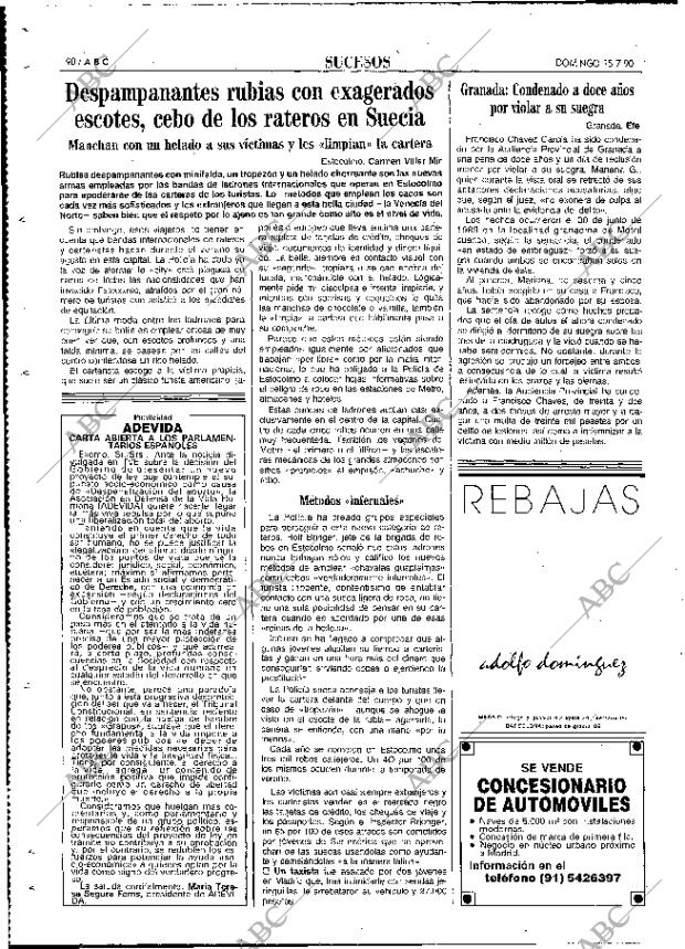 ABC MADRID 15-07-1990 página 90