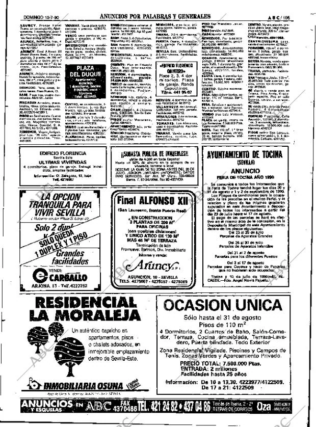 ABC SEVILLA 15-07-1990 página 105