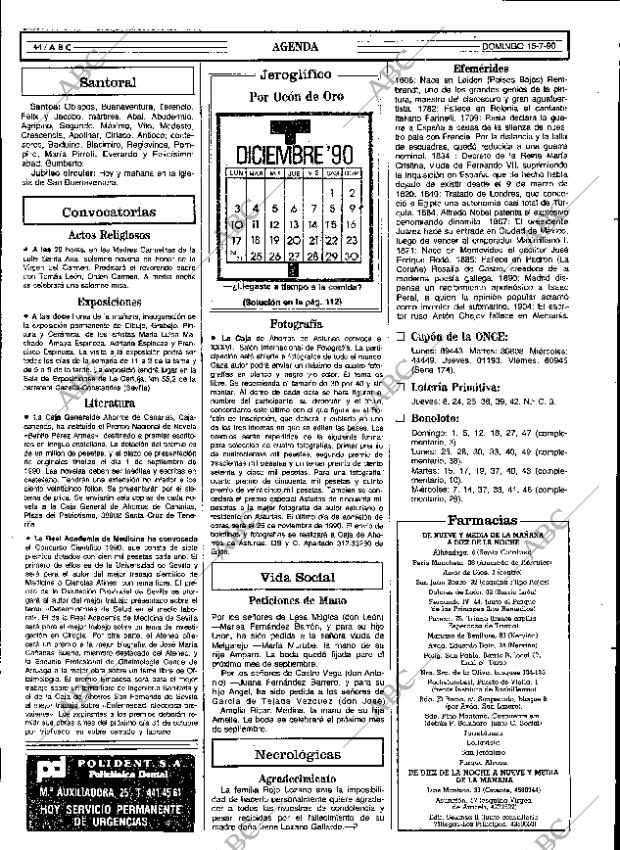 ABC SEVILLA 15-07-1990 página 44