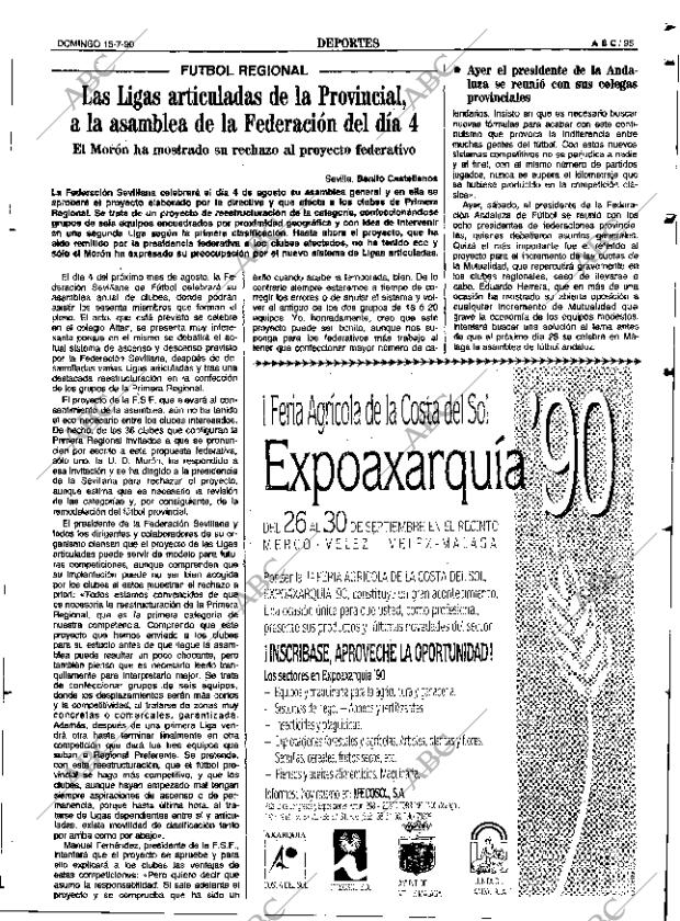 ABC SEVILLA 15-07-1990 página 95