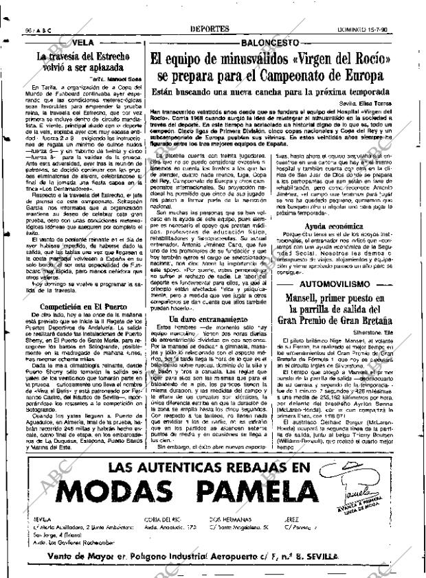 ABC SEVILLA 15-07-1990 página 96