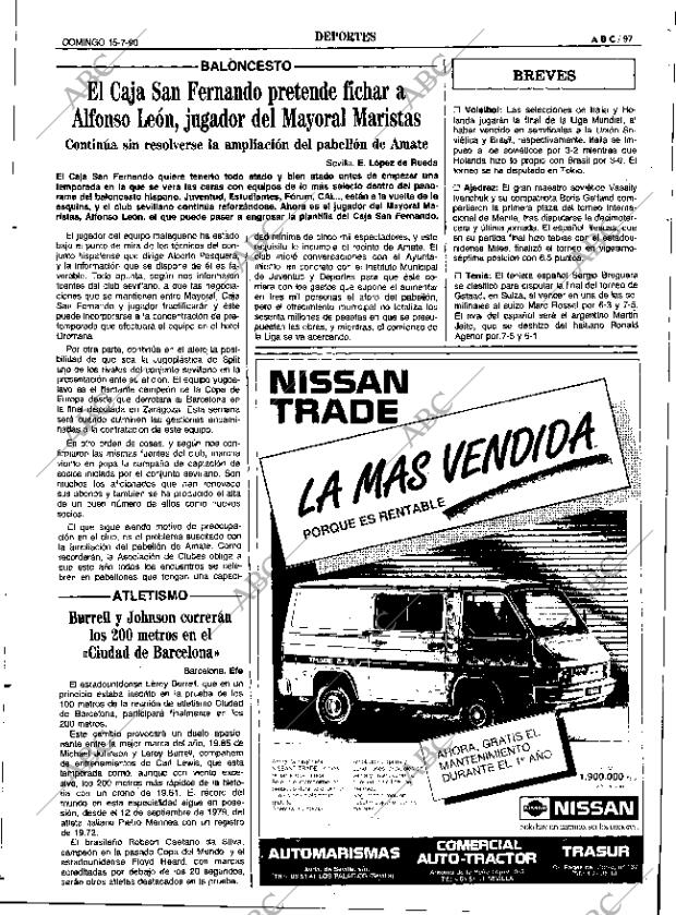 ABC SEVILLA 15-07-1990 página 97