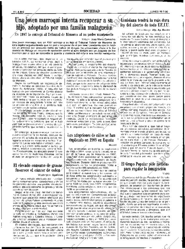 ABC SEVILLA 16-07-1990 página 44