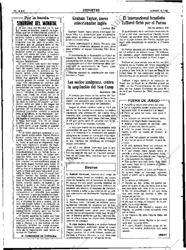 ABC SEVILLA 16-07-1990 página 56