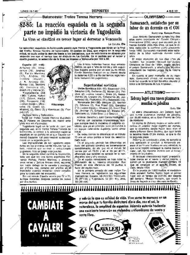 ABC SEVILLA 16-07-1990 página 61