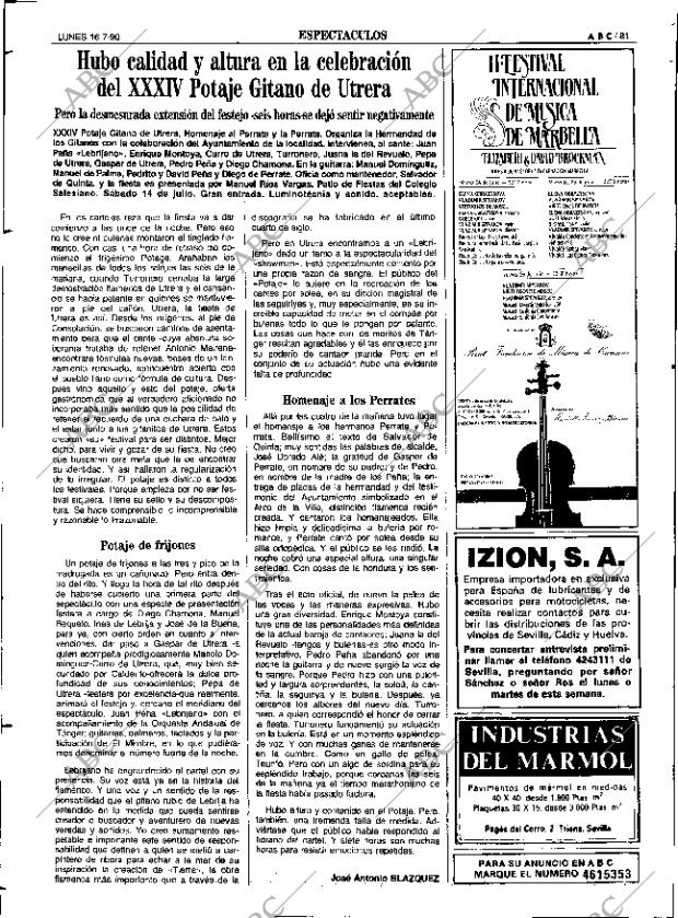 ABC SEVILLA 16-07-1990 página 81