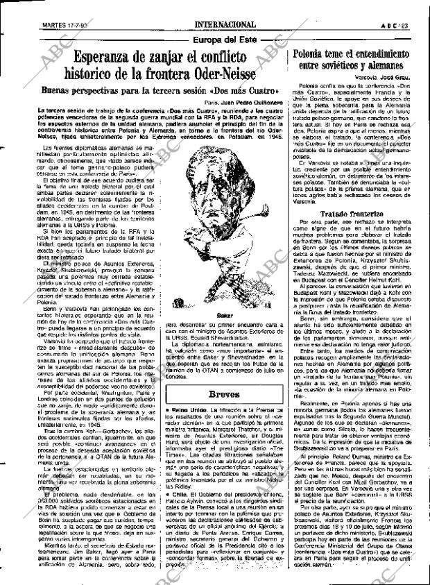 ABC SEVILLA 17-07-1990 página 23