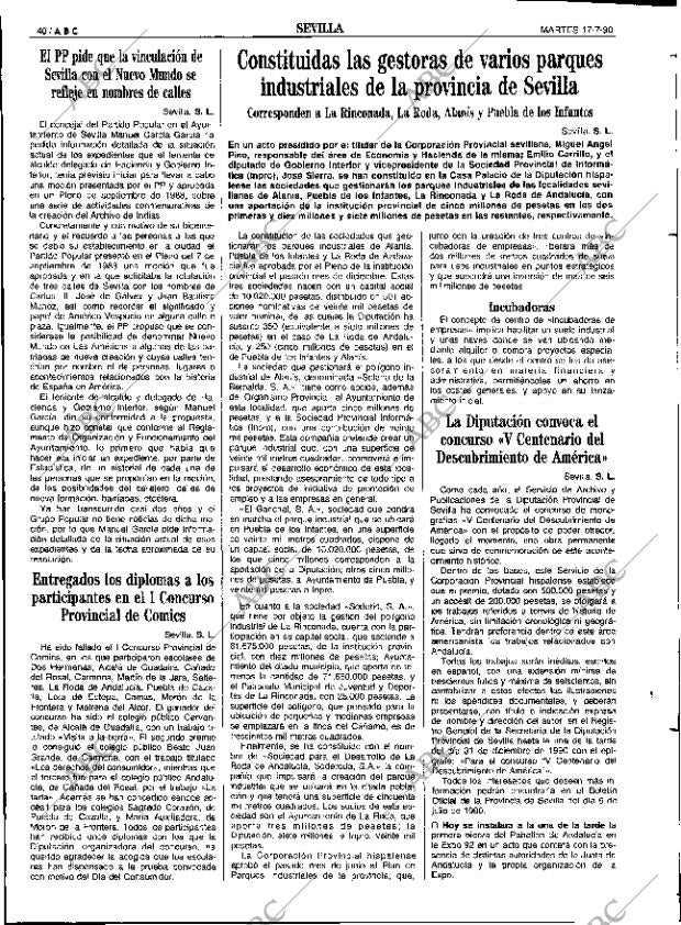 ABC SEVILLA 17-07-1990 página 40