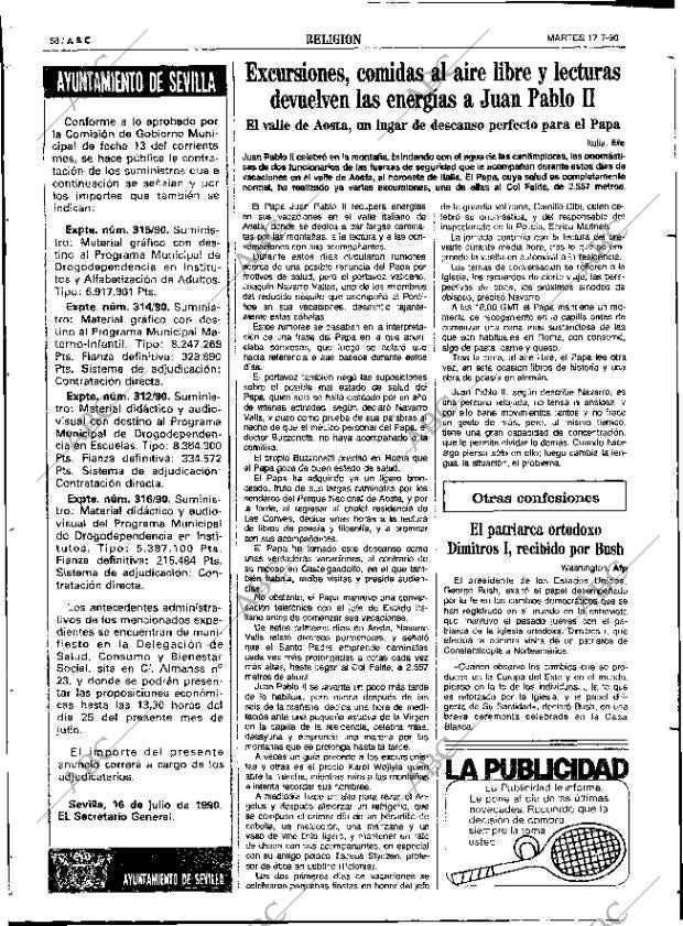 ABC SEVILLA 17-07-1990 página 58