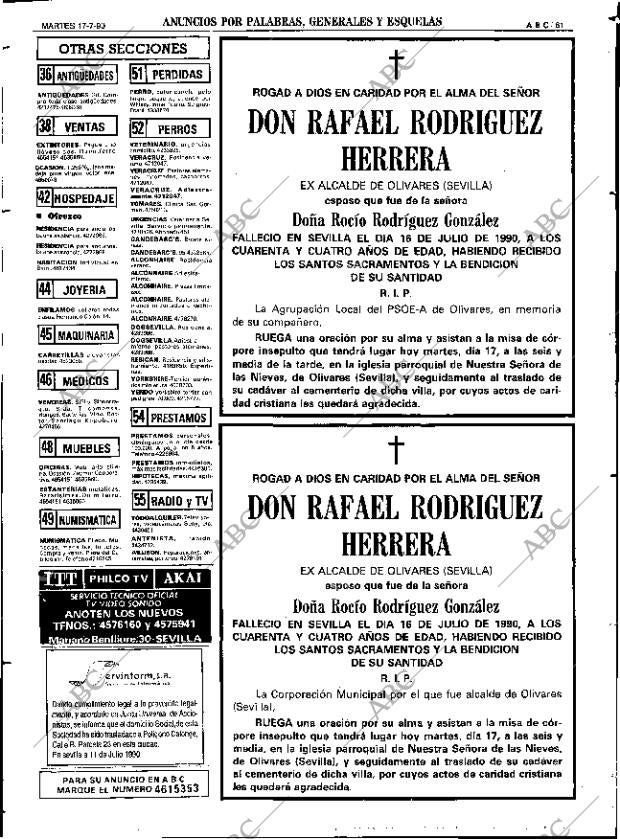 ABC SEVILLA 17-07-1990 página 81
