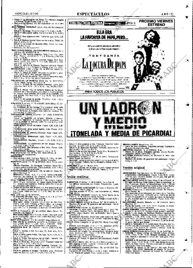 ABC MADRID 18-07-1990 página 93