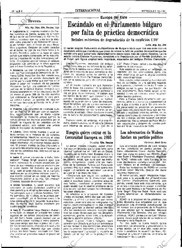 ABC SEVILLA 18-07-1990 página 22