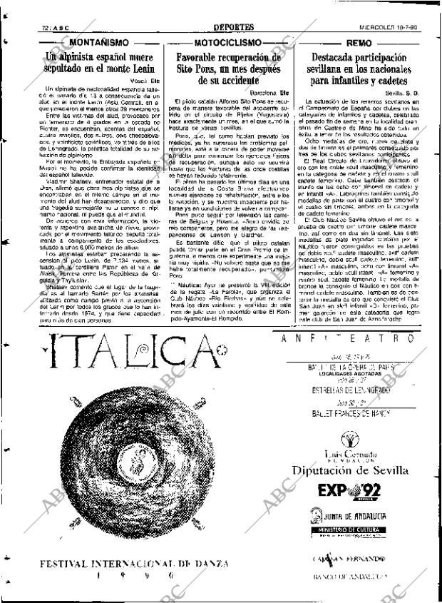 ABC SEVILLA 18-07-1990 página 72
