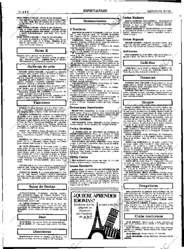 ABC SEVILLA 18-07-1990 página 74