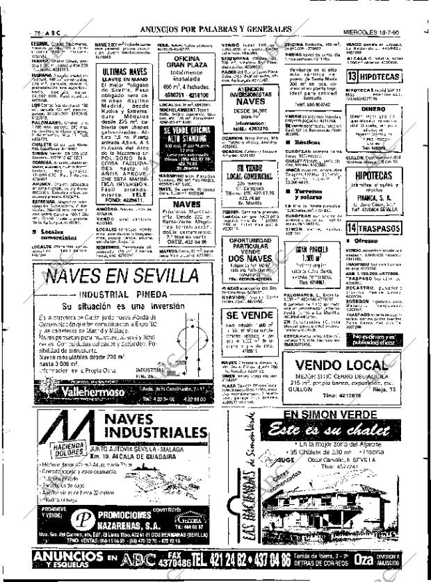 ABC SEVILLA 18-07-1990 página 78