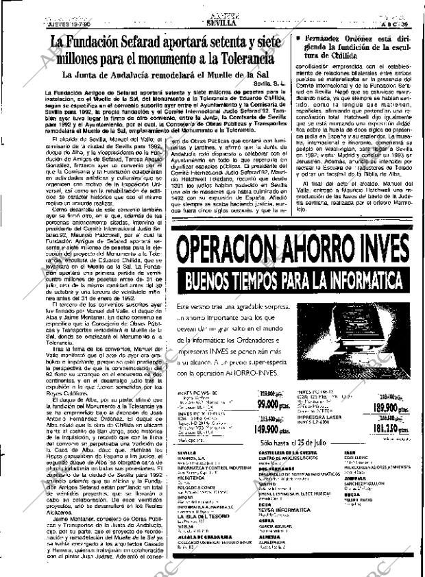 ABC SEVILLA 19-07-1990 página 39