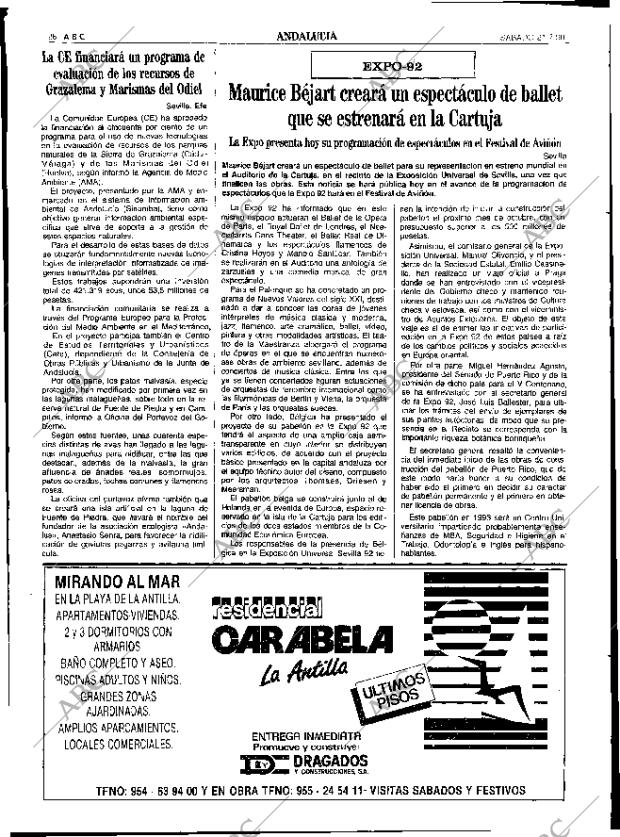 ABC SEVILLA 21-07-1990 página 28