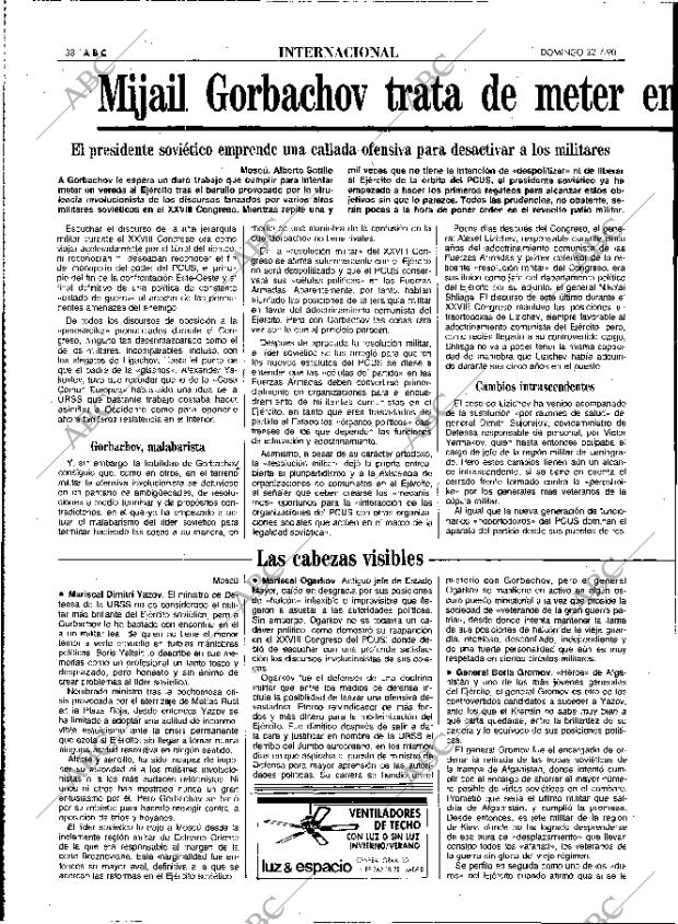 ABC MADRID 22-07-1990 página 38