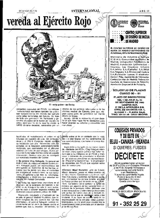 ABC MADRID 22-07-1990 página 39